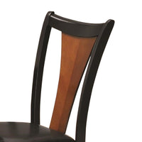 Two-Tone Dining Side Chair, Amber Brown & Black, Set of 2