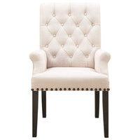 Side Dining Chair, Beige & Smokey Black