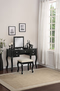 Vanity Set Featuring Stool And Mirror Black