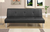 Faux Leather Adjustable Couch In Black