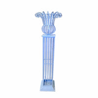 Metal Floral Stand, Blue