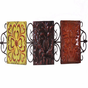 Metal Wall Decor, Yellow, Brown And Orange