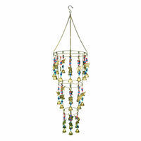 Elegantly Charmed Iron Wind Chime, Multicolor