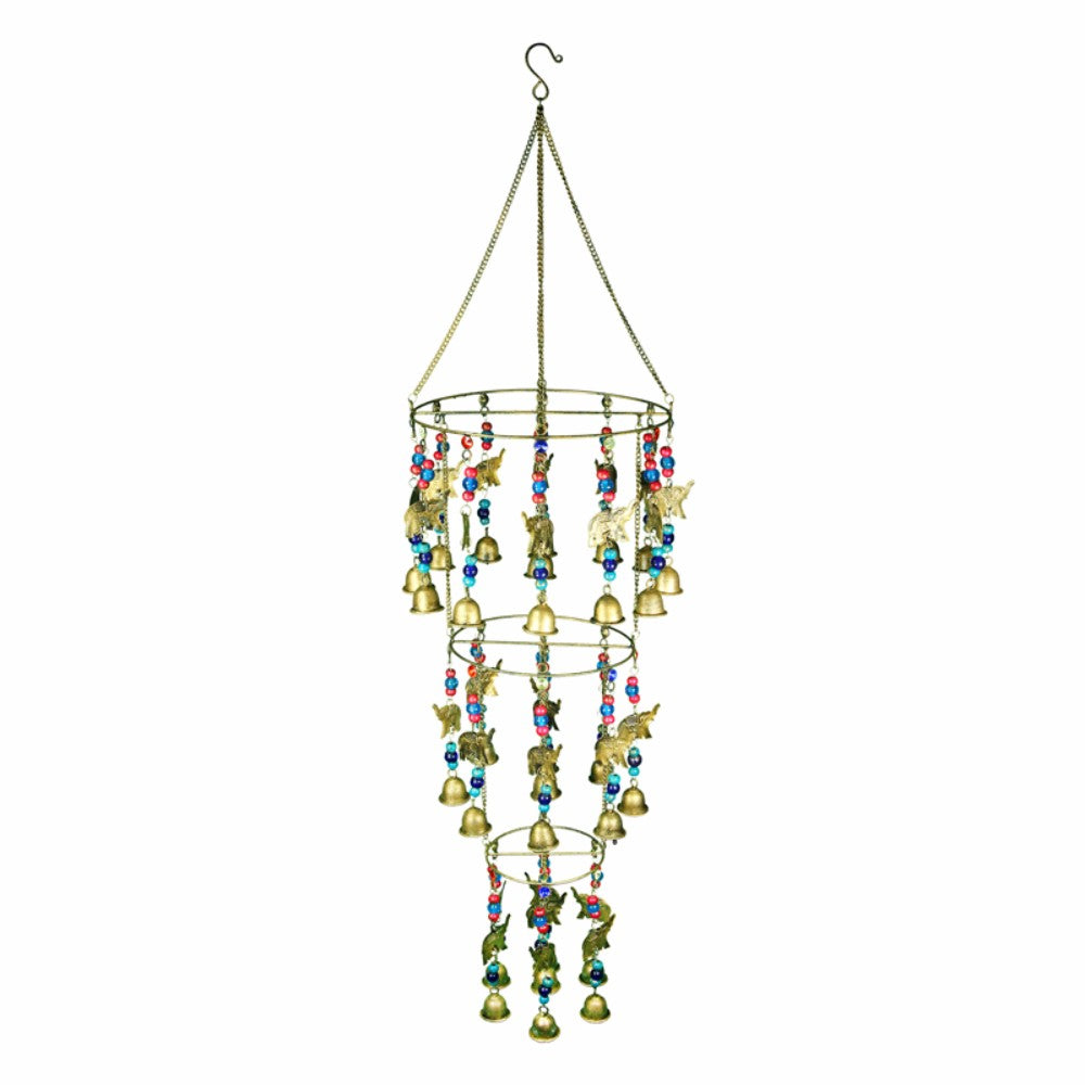 Elegantly Charmed Iron Wind Chime, Multicolor