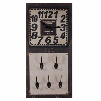 Tick-Tock Metal Wall Clock,Brown