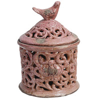 Ceramic Lidded Jar, Red