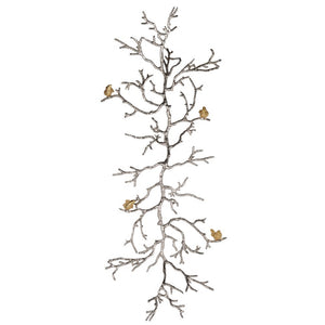 Aluminum Branch Wall Sculpture ,Silver