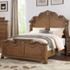 C.King Wooden Bed, Light Brown And Veneer Finish