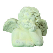 Cute Angle Figurine In Polyresin, Cream