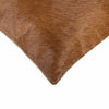 18" x 18" x 5" Brown Cowhide Pillow