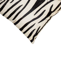 18" x 18" x 5" Black And White Cowhide Pillow