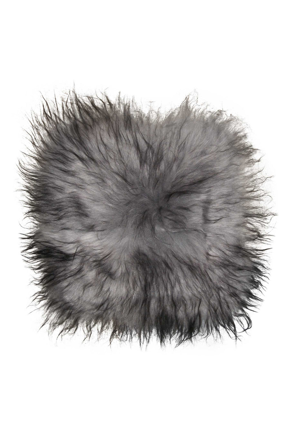 15" x 15" x 2" Metallic Silver, Sheepskin, Square - Chair Pad