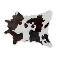 2' X 3' Chocolate And White Calfskin Area Rug