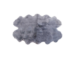 4' X 6' X 2' Gray Quattro Sheepskin Area Rug