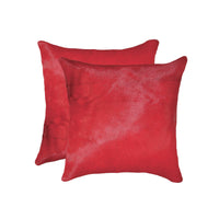 18" x 18" x 5" Firecracker Cowhide Pillow 2 Pack