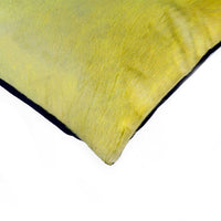18" x 18" x 5" Yellow Cowhide Pillow 2 Pack