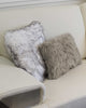 12" X 20" Gray Faux 2-Pack Pillow