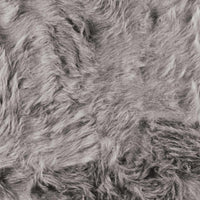 2' X 6' Gray Sheepskin Double Area Rug