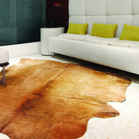 5' X 7' Tan Cowhide Area Rug