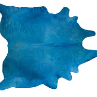 60" x 84" Blue Cowhide - Area Rug