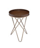 Pearlescent Gold And Dark Brown USB Side Table