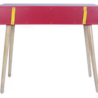 31.5" Red Console Table with 2 Drawers