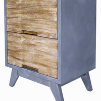 31" Gray Accent Cabinet with 2 Drawers