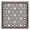 16" X 1" X 16" 1Pc Espresso Wood Framed Laser-Cut Wall Decor