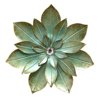 20" X 2" X 20" Green Embellished Flower Wall Decor