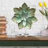 20" X 2" X 20" Green Embellished Flower Wall Decor