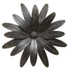 18" x 1.25" X 18" Black Industrial Flower Wall Decor