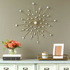 24" X 0.5" X 24" Gold Sparkle Mirror Burst Wall Decor