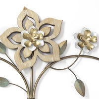 43.5" X 1.25" X 14.5" Wood Flower Over The Door Wall Decor