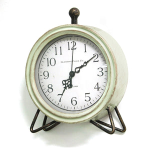 6.25" X 2" X 8" Green Table Top Clock