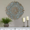 30.5" X 0.05" X 30.5" Blue European Medallion Wall Decor