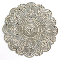 13" X 0.5" X 13" Small Gray Medallion Wall Decor