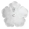 8" X 1" X 8" 3Pcs White Metal Wall Flowers