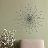 27.98" X 1.77" X 27.98" Silver Burst Wall Decor