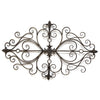 25" X 0.5" X 36" Black Traditional Scroll Wall Decor