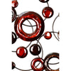 32" X 1.4" X 22" Red Metallic Circles Wall Decor