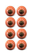 1.5" X 1.5" X 1.5" Hues Of Bronze, White And Orange 8 Pack Knob-It