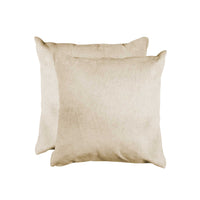 18'' X 18'' X 5'' 2 Pcs Alluring Natural Torino Cowhide Pillow