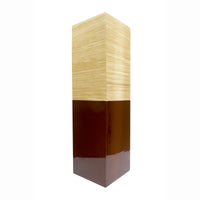 24" Natural Wood Bamboo Vase with 2 Tones