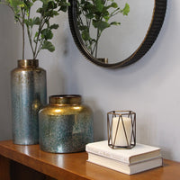 Round Metal Ombre Vase