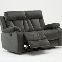 40" Modern Grey Fabric Loveseat