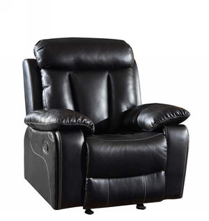 42" Sturdy Black Leather Chair