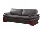 34" Dazzling Brown Leather Couch