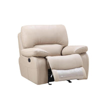 41" Sleek Beige Leather Chair