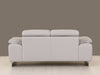 31" Tasteful Light Grey Leather Loveseat