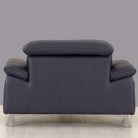 31" Fashionable Navy Leather Chair